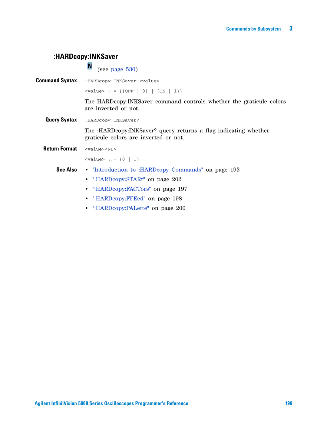 Agilent Technologies 5000 Series manual HARDcopyINKSaver 