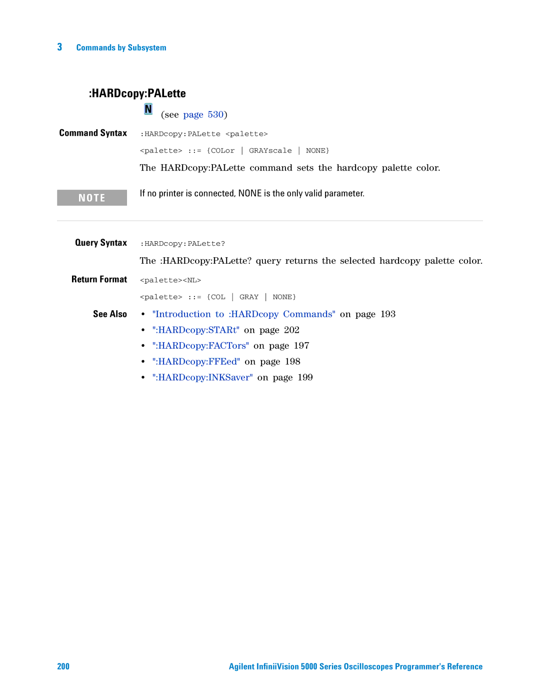 Agilent Technologies 5000 Series manual HARDcopyPALette 