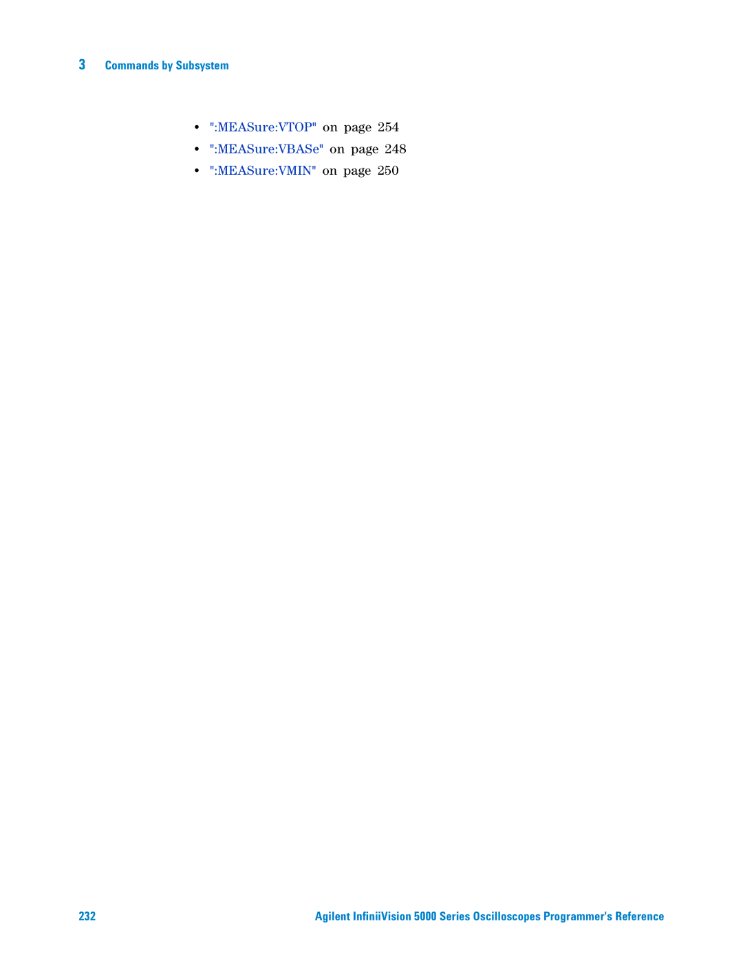 Agilent Technologies 5000 Series manual MEASureVTOP on MEASureVBASe on MEASureVMIN on 