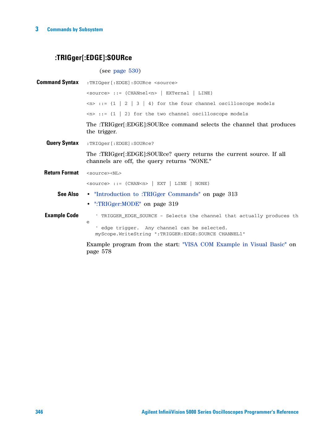 Agilent Technologies 5000 Series manual TRIGgerEDGESOURce 