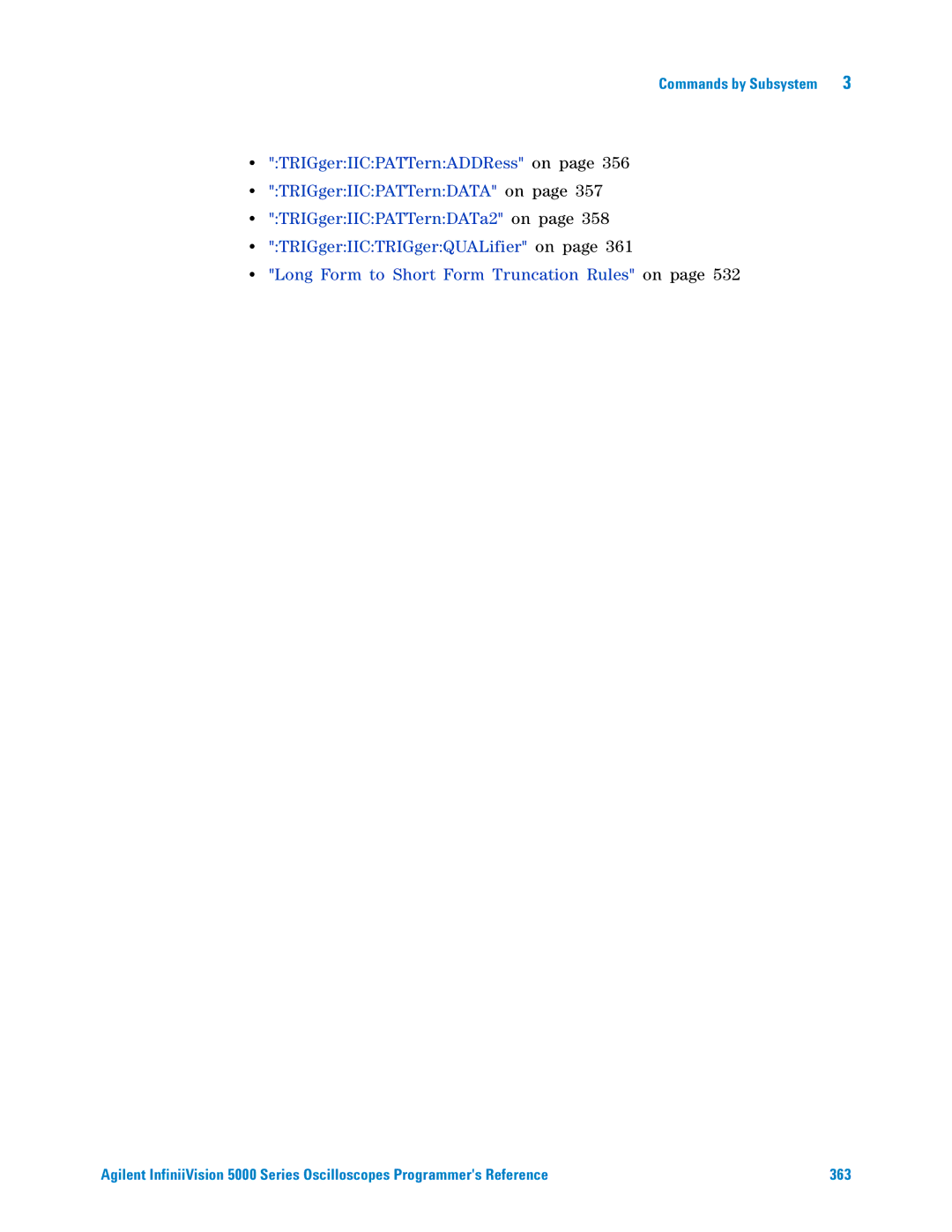 Agilent Technologies 5000 Series manual Commands by Subsystem 