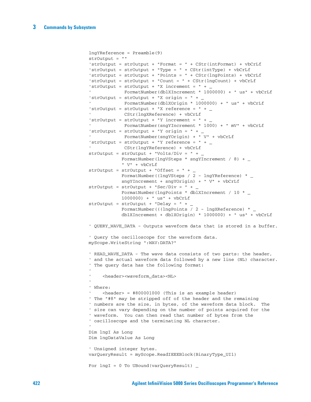 Agilent Technologies 5000 Series manual 422 