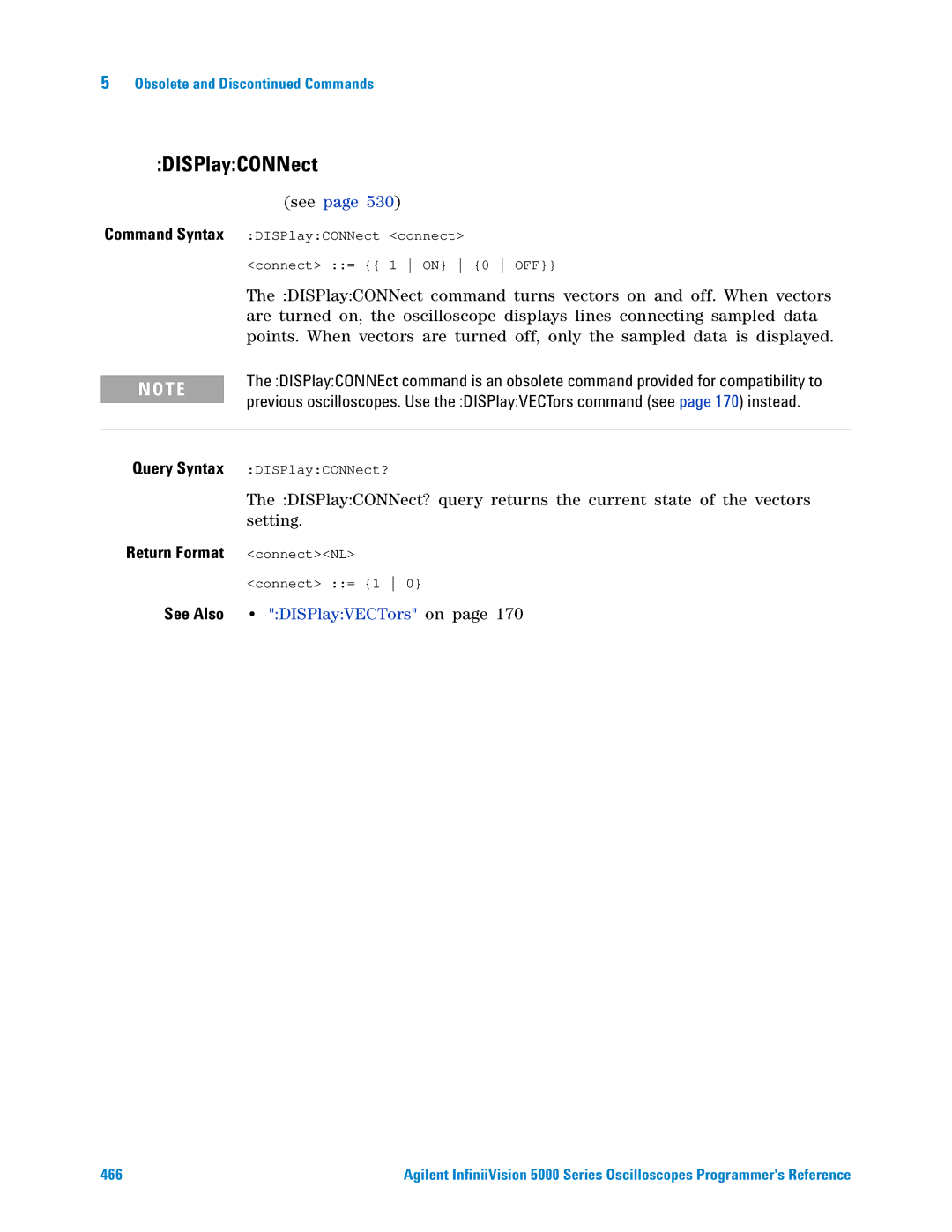 Agilent Technologies 5000 Series manual DISPlayCONNect, Command Syntax 