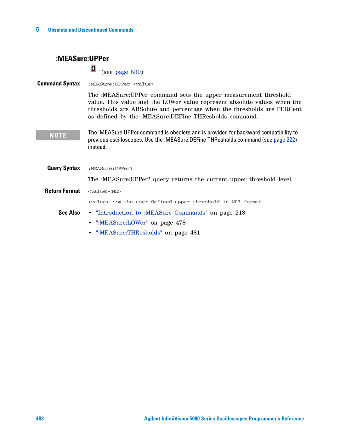 Agilent Technologies 5000 Series manual MEASureUPPer, Instead 