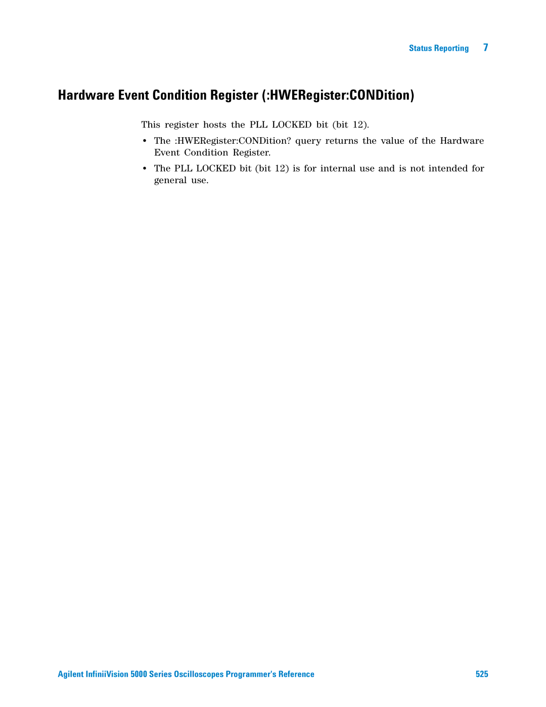 Agilent Technologies 5000 Series manual Hardware Event Condition Register HWERegisterCONDition 