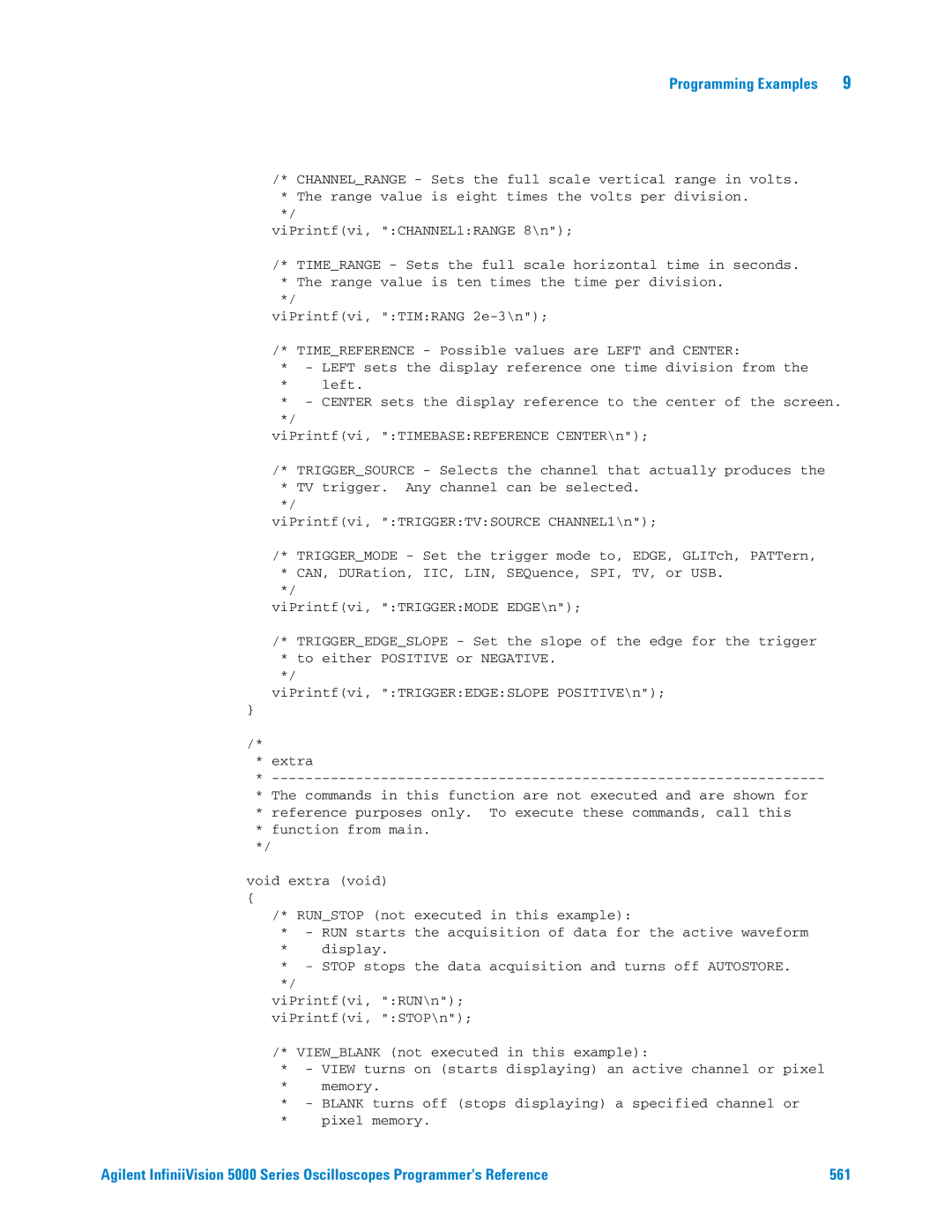 Agilent Technologies 5000 Series manual Programming Examples 