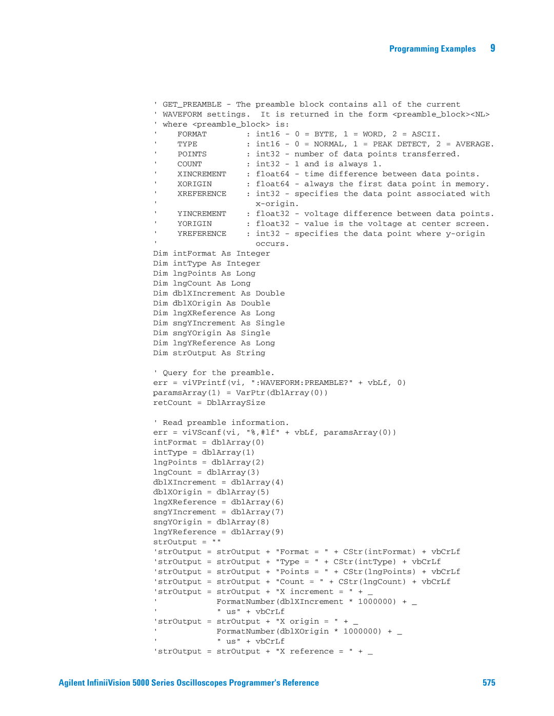 Agilent Technologies 5000 Series manual Int32 specifies the data point associated with 