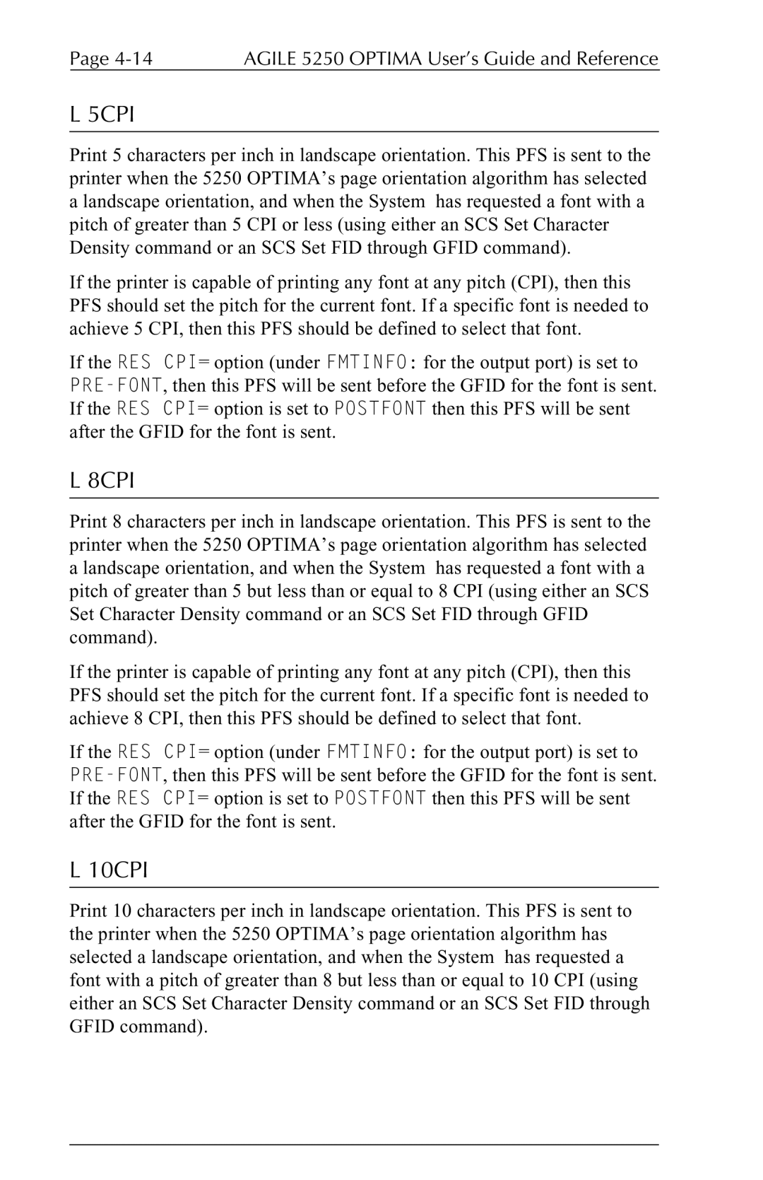 Agilent Technologies 5250 user manual 5CPI 