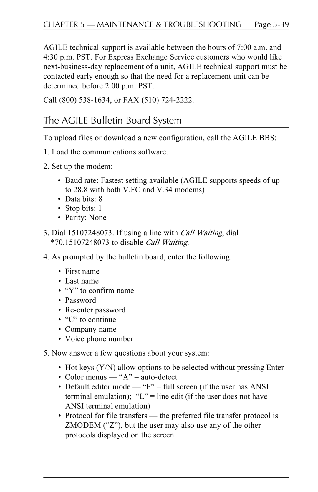 Agilent Technologies 5250 user manual Agile Bulletin Board System 