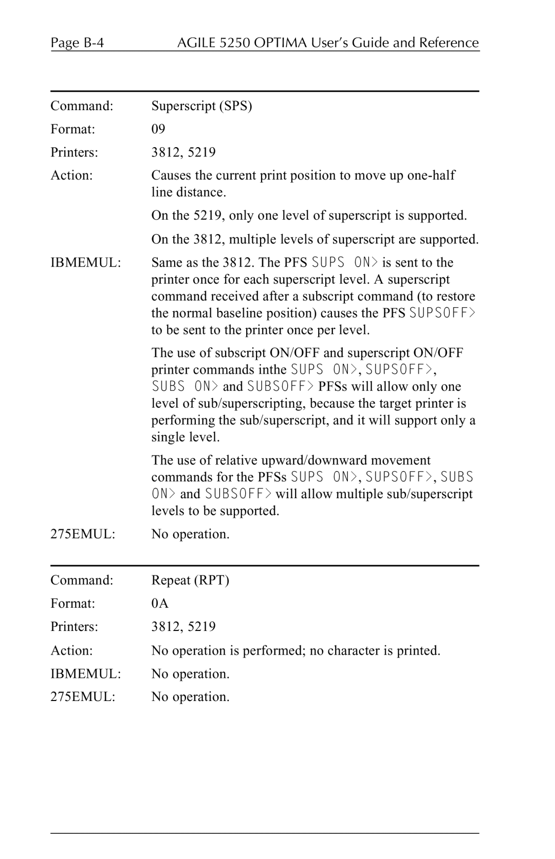 Agilent Technologies 5250 user manual B-4 