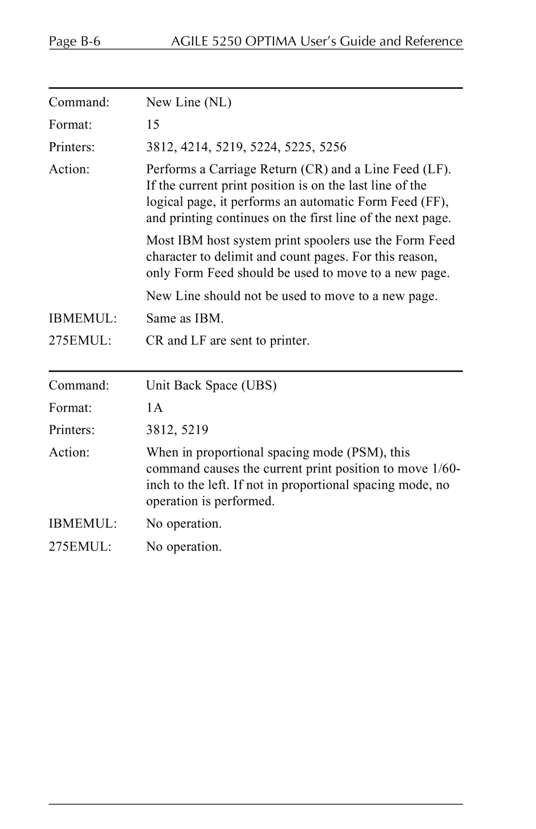 Agilent Technologies 5250 user manual B-6 