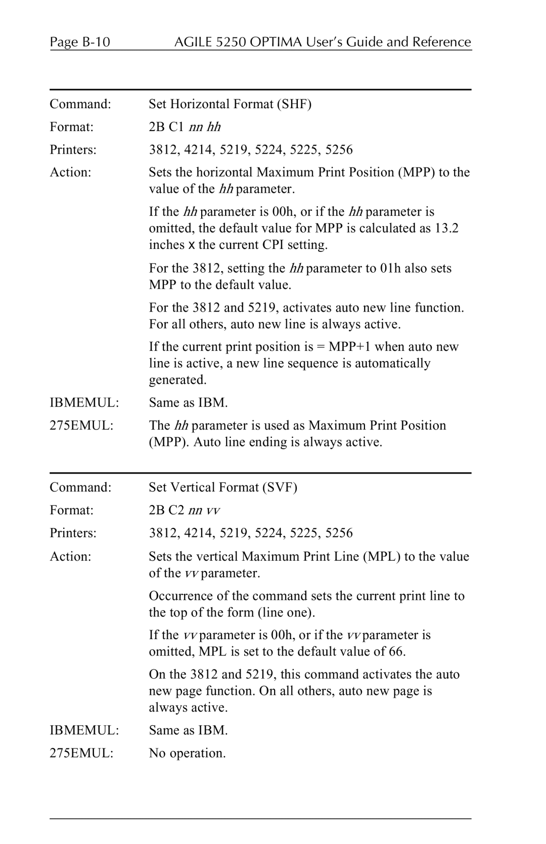 Agilent Technologies 5250 user manual B-10 