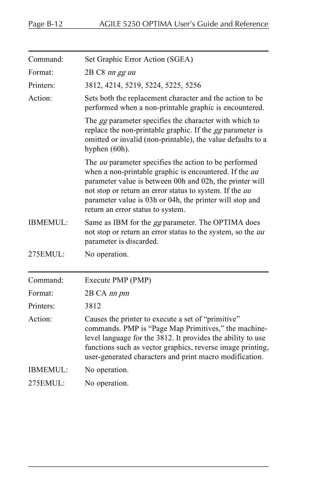 Agilent Technologies 5250 user manual B-12 