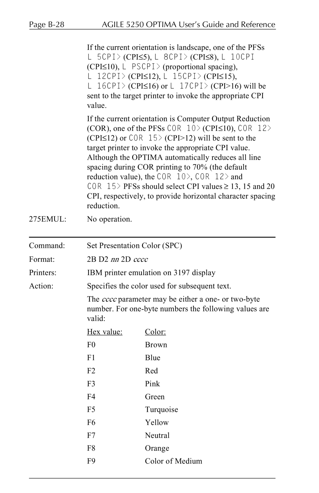 Agilent Technologies 5250 user manual B-28 