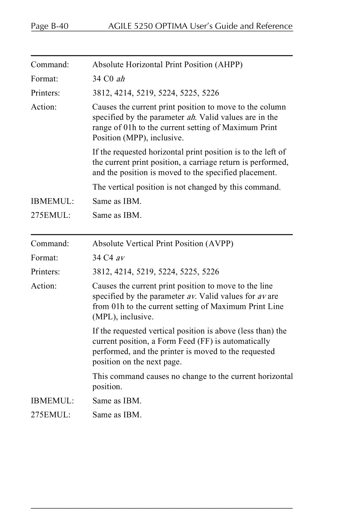 Agilent Technologies 5250 user manual B-40 