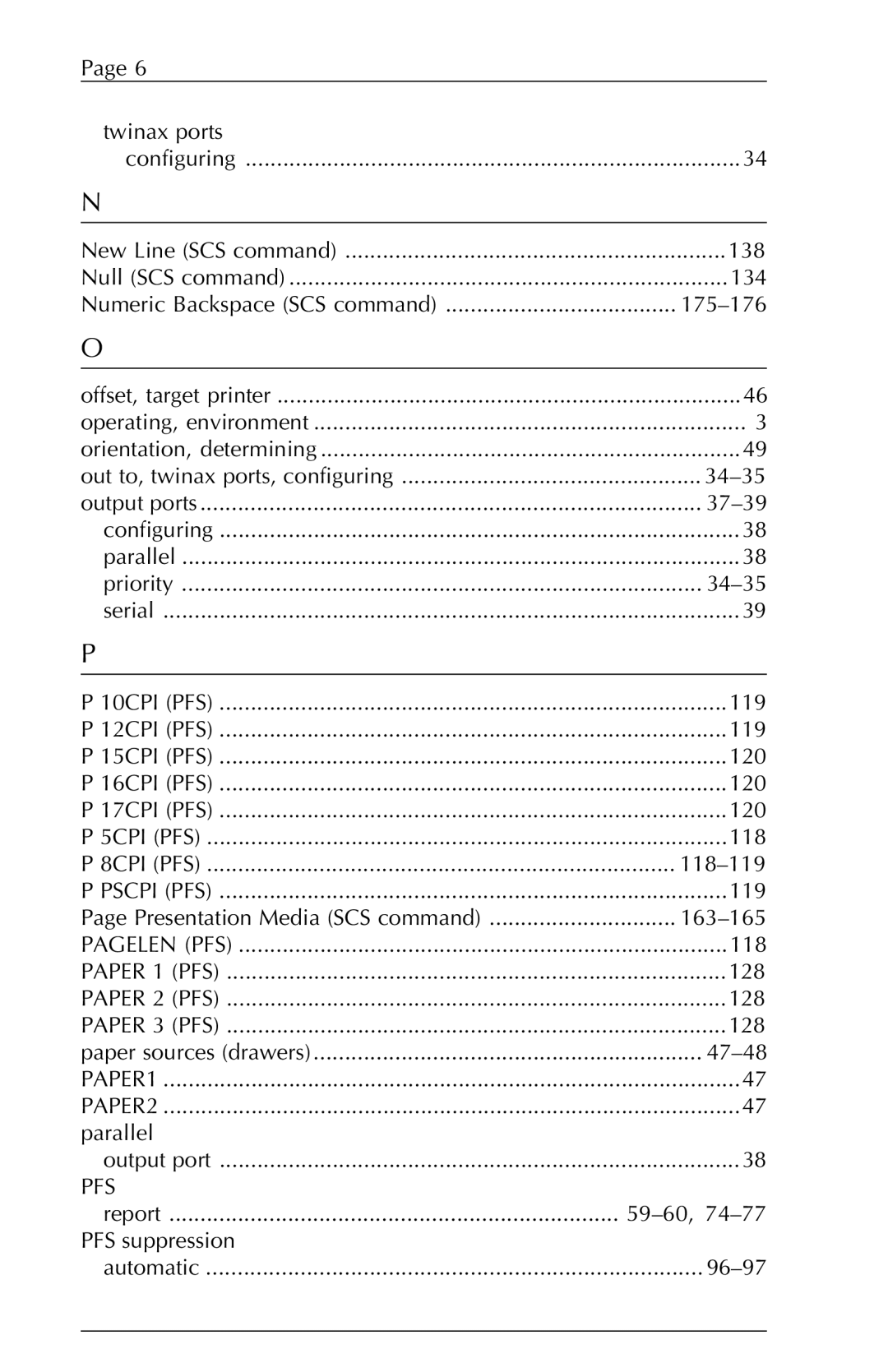 Agilent Technologies 5250 user manual 138, 175-176, 37-39, 120, 118-119, 163-165, Parallel, PFS suppression 