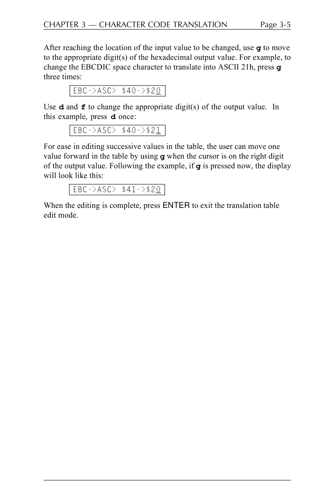 Agilent Technologies 5250 user manual Character Code Translation 