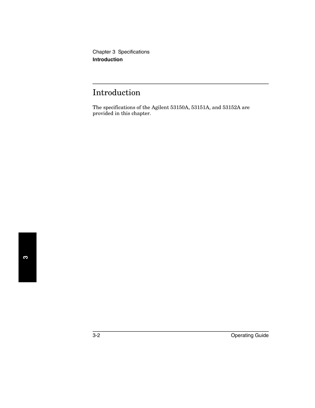 Agilent Technologies 53152A, 53150A, 53151A manual Specifications 