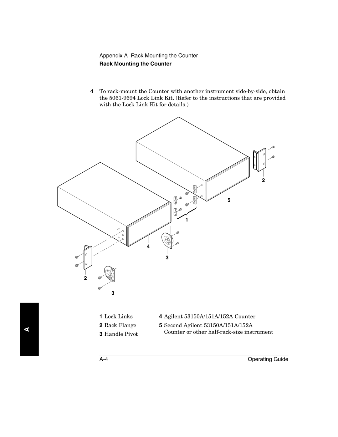 Agilent Technologies 53150A, 53152A, 53151A manual Rack Mounting the Counter 