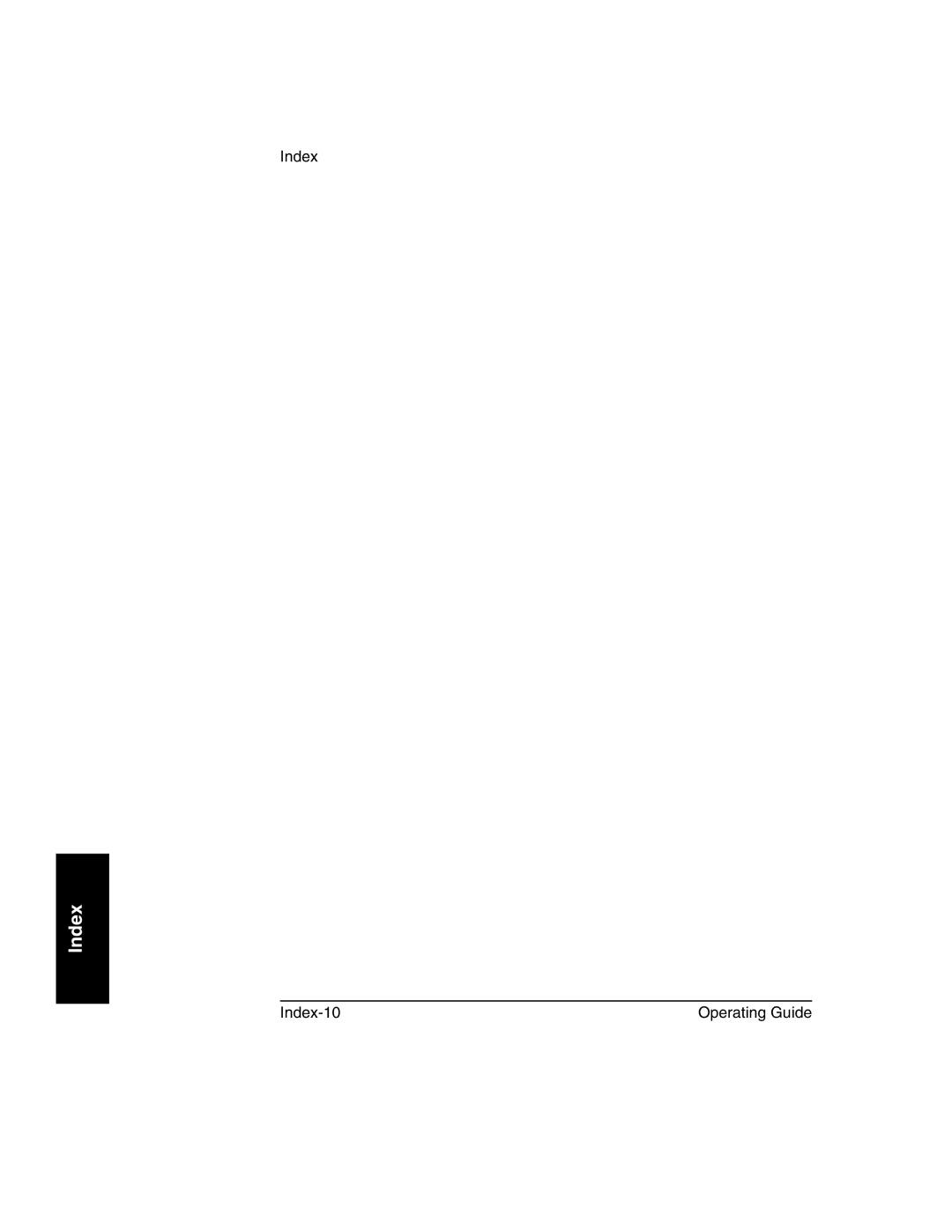 Agilent Technologies 53152A, 53150A, 53151A manual Index-10 Operating Guide 