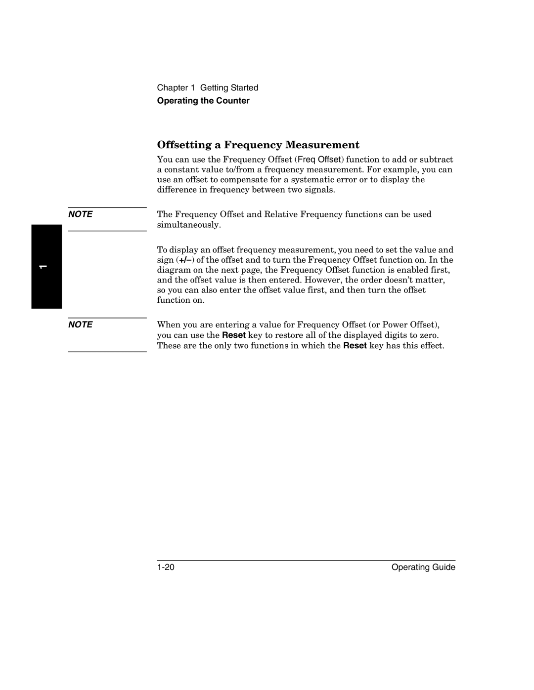 Agilent Technologies 53151A, 53152A, 53150A manual Offsetting a Frequency Measurement 