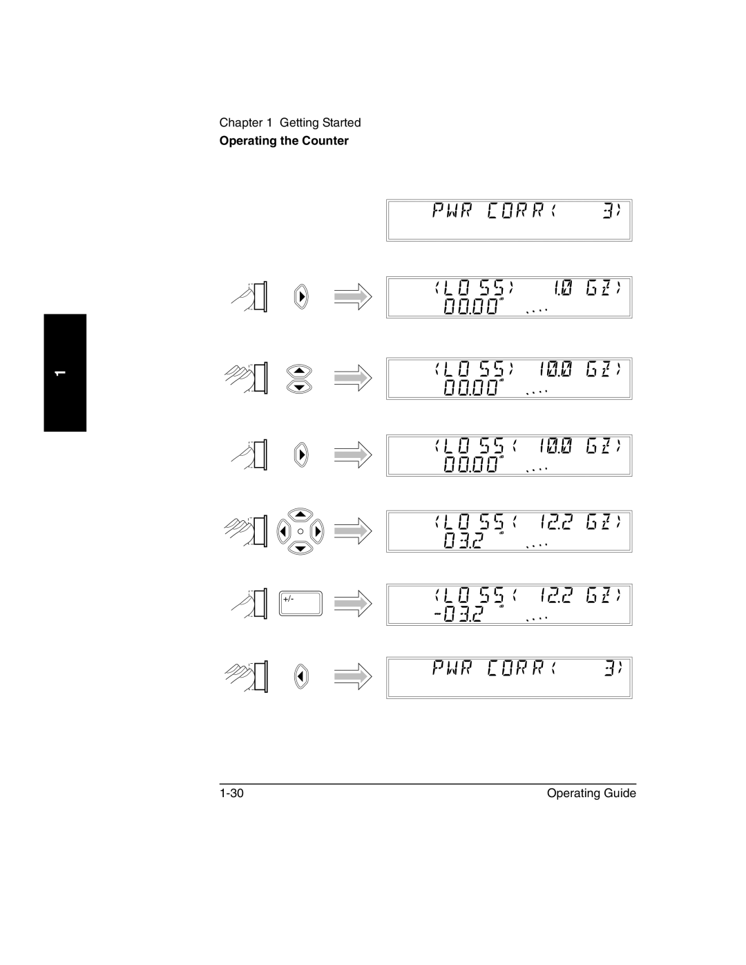 Agilent Technologies 53152A, 53150A, 53151A manual Operating the Counter 