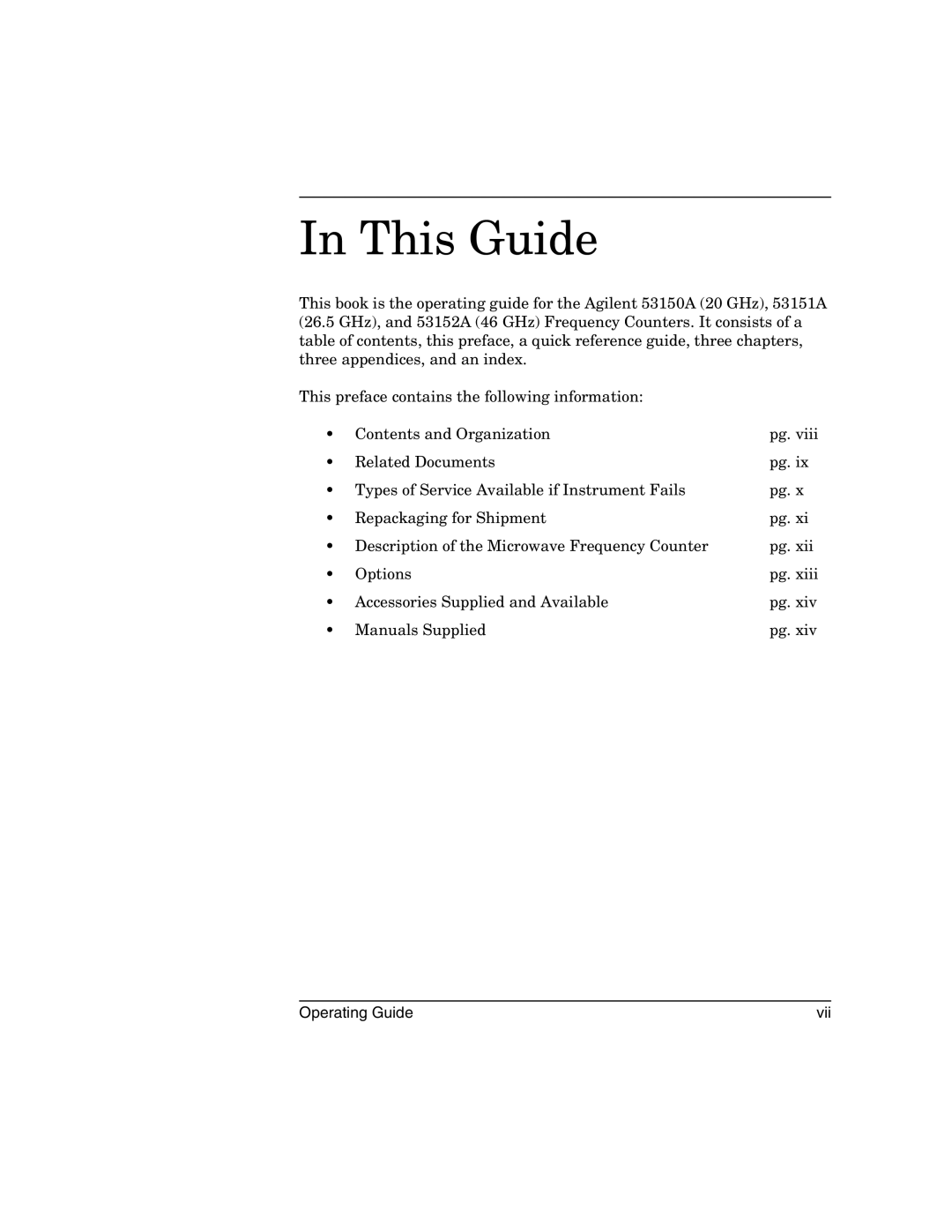 Agilent Technologies 53150A, 53152A, 53151A manual This Guide 