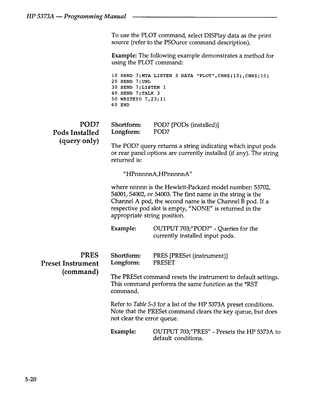 Agilent Technologies 5373A manual 