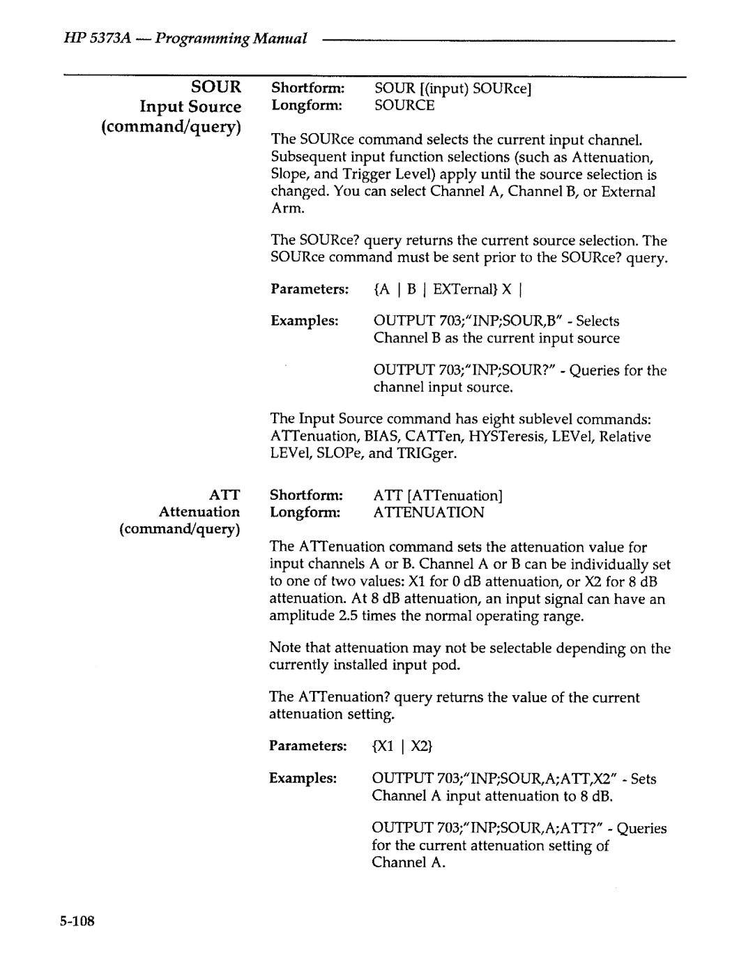 Agilent Technologies 5373A manual 