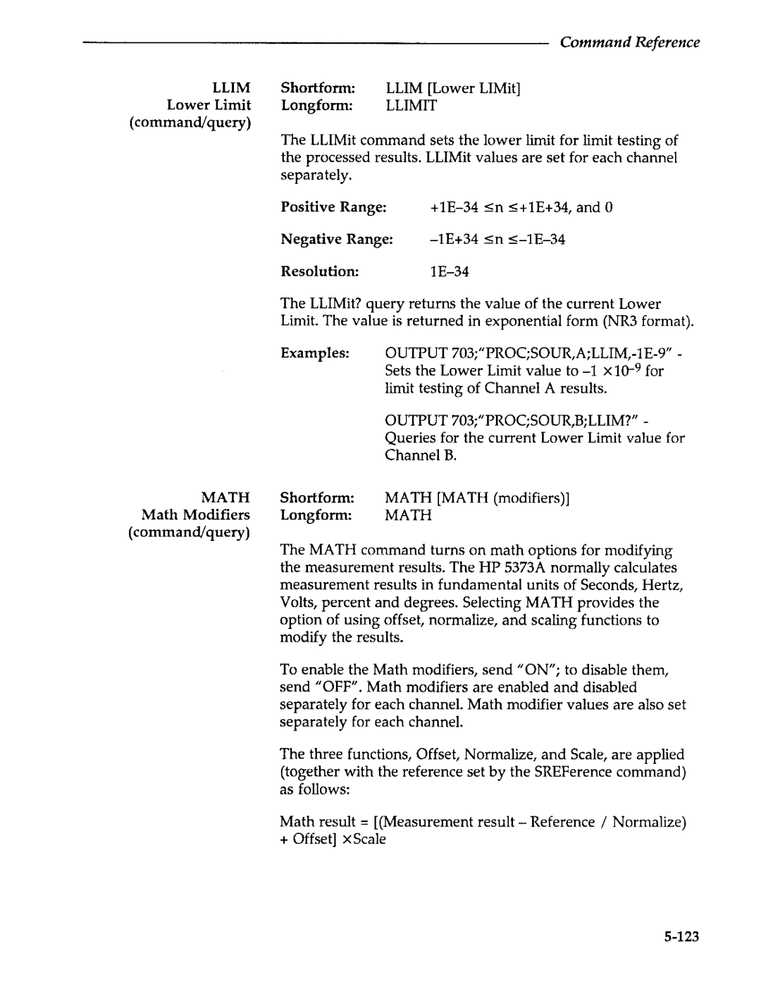 Agilent Technologies 5373A manual 