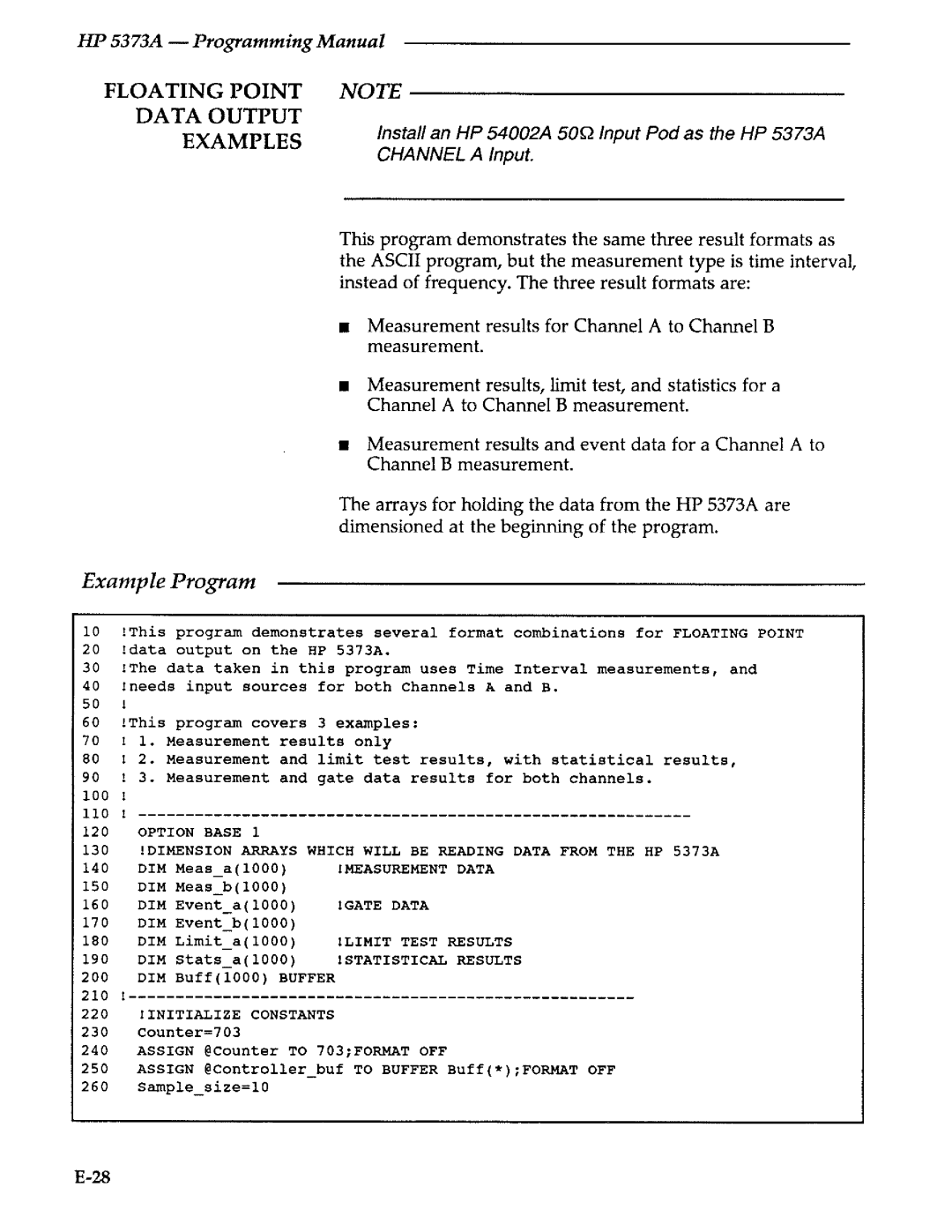 Agilent Technologies 5373A manual 