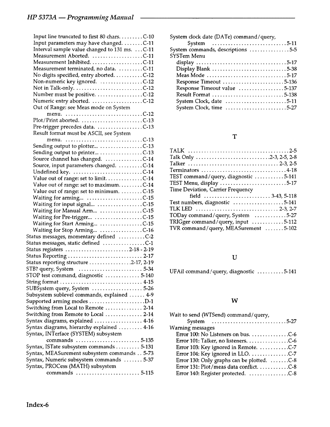 Agilent Technologies 5373A manual 