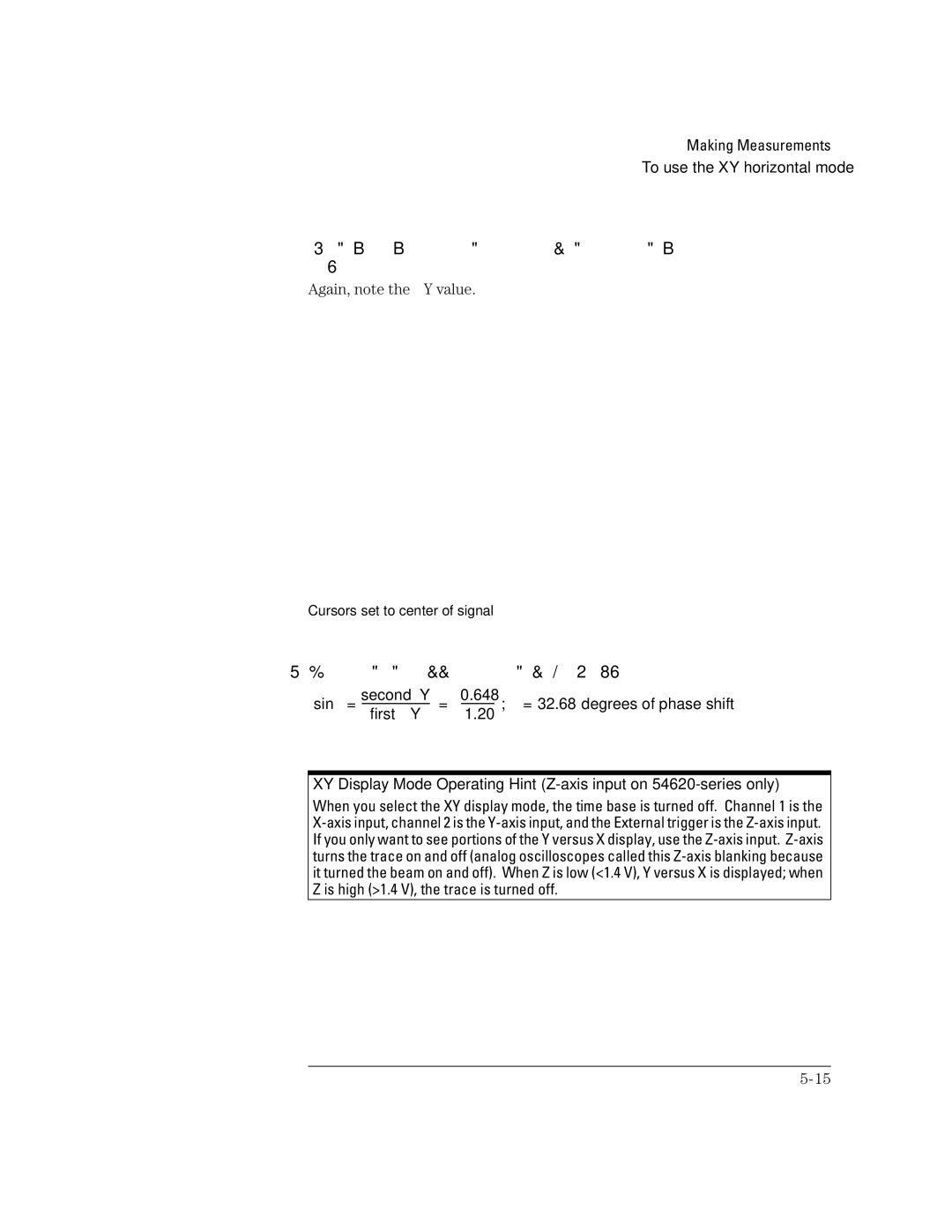 Agilent Technologies 54621A, 54621D, 24A, 42A, 22A, 41A manual Calculate the phase difference using the formula below 