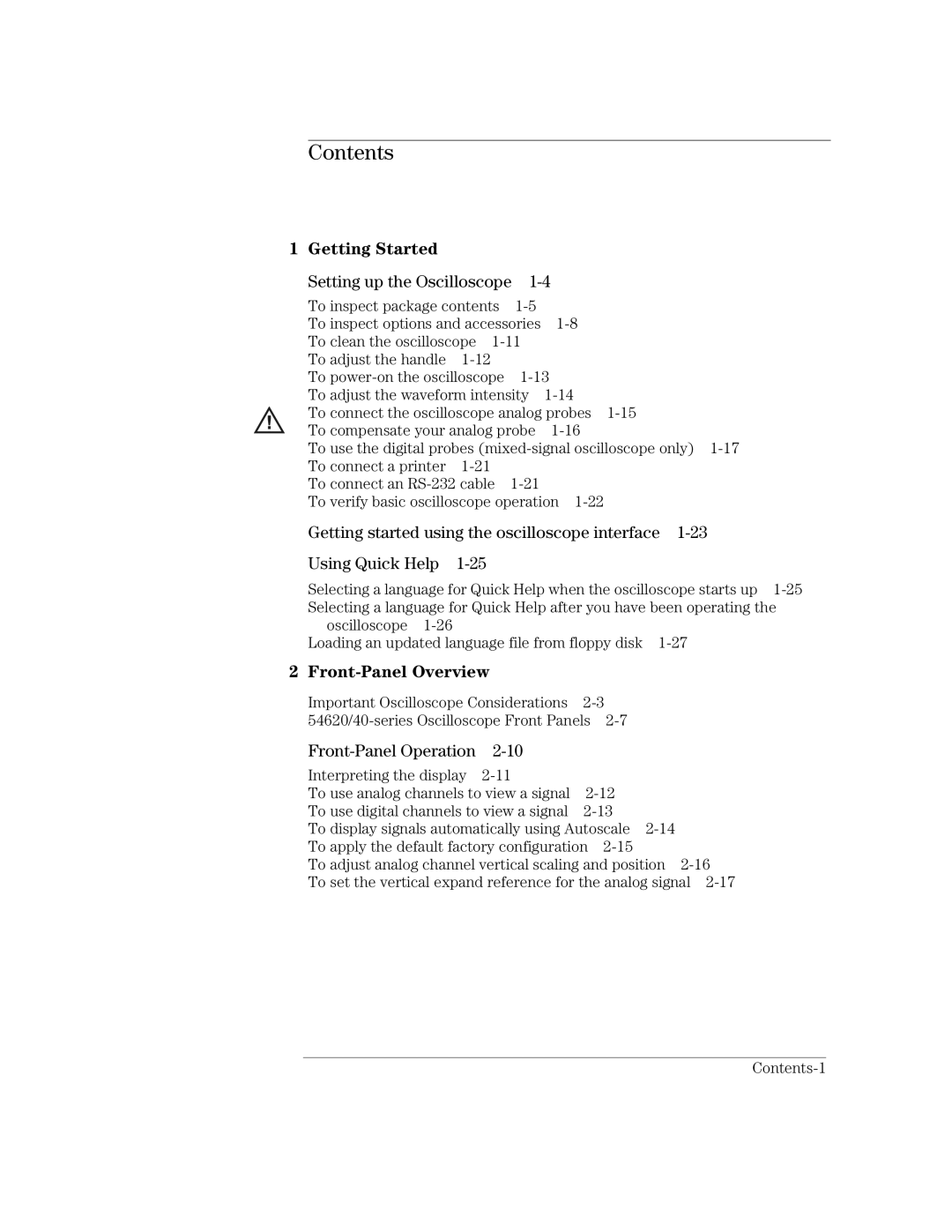 Agilent Technologies 41A, 54621D, 24A, 42A, 54621A, 22A manual Contents 