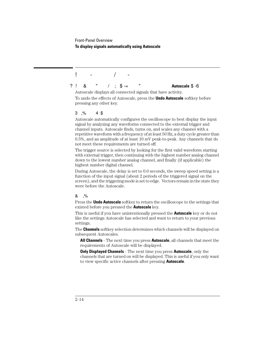 Agilent Technologies 22A, 54621D, 24A To display signals automatically using Autoscale, How Autoscale Works, Undo Autoscale 