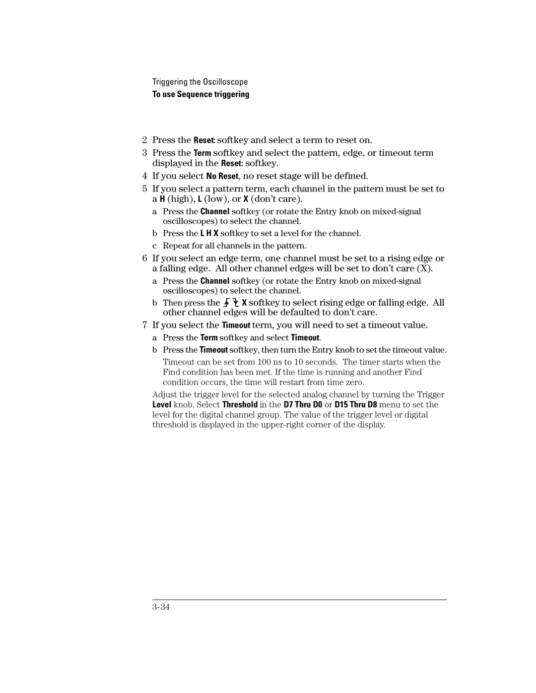 Agilent Technologies 54621D, 24A, 42A, 54621A, 22A, 41A manual To use Sequence triggering 