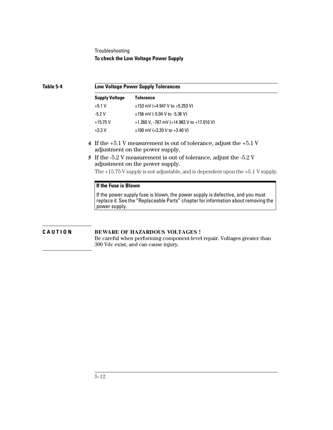 Agilent Technologies 54622A, 54624A, 54621D, 54622D, 54621A manual If the Fuse is Blown, Beware of Hazardous Voltages 