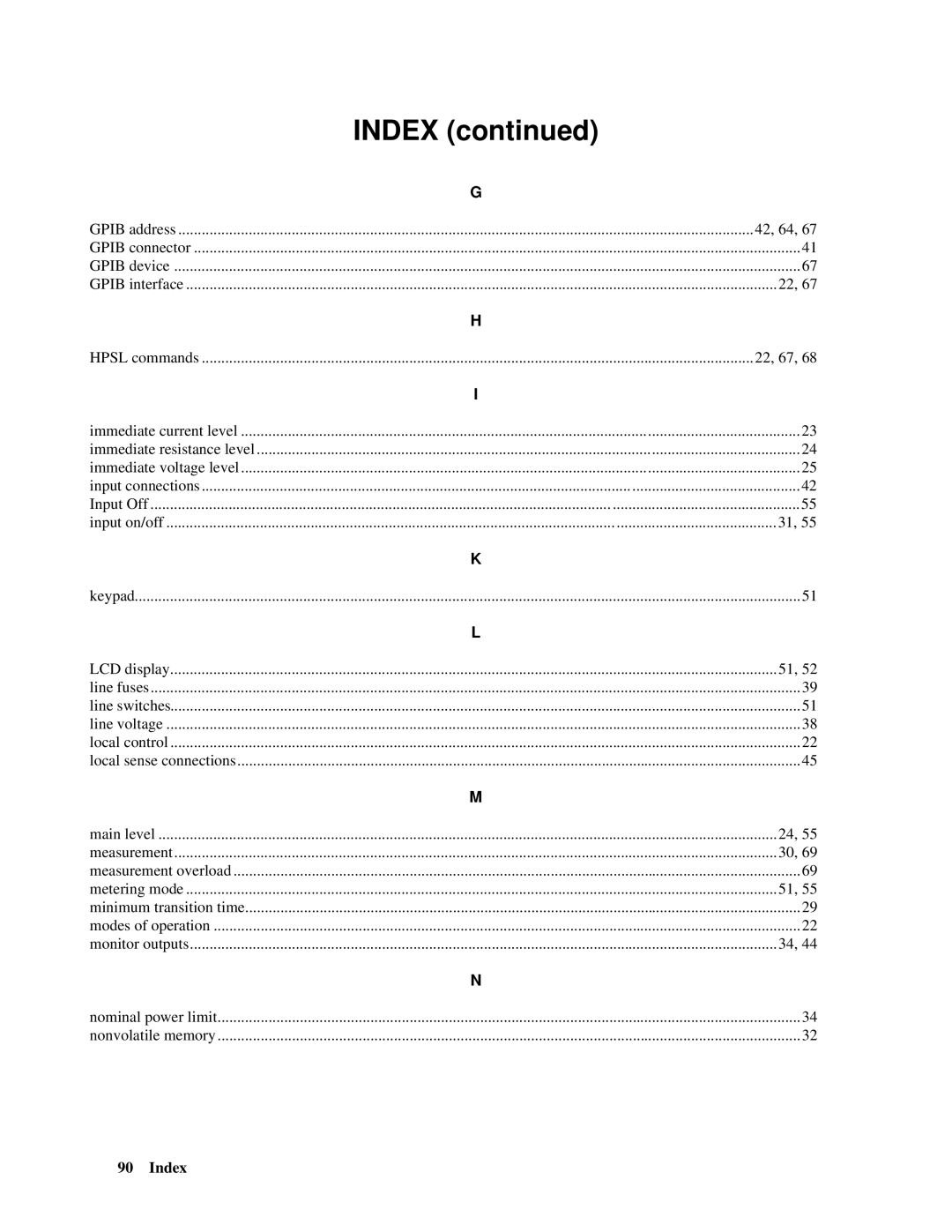 Agilent Technologies 5951-2826, 5951-2827 manual Index 