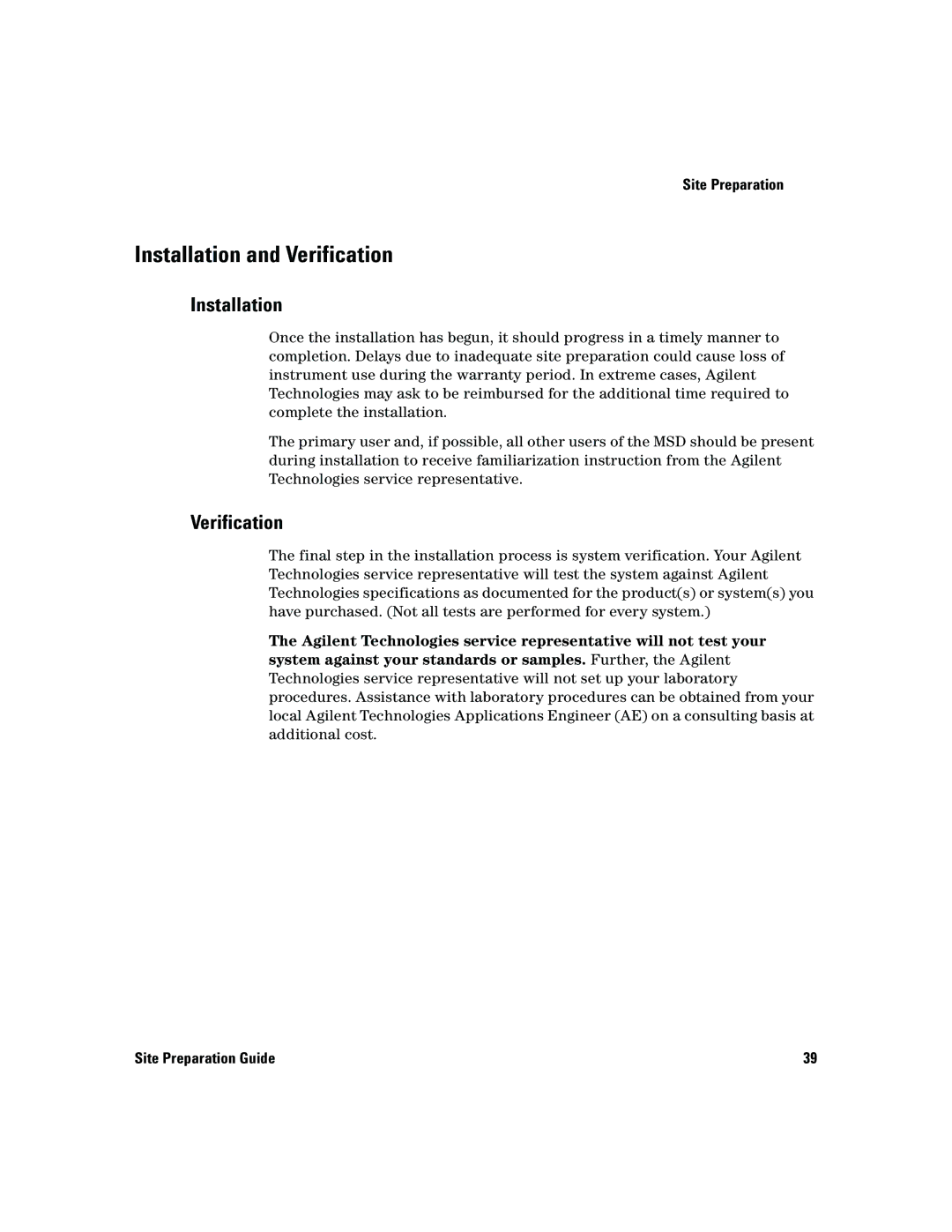 Agilent Technologies 5975 manual Installation and Verification 