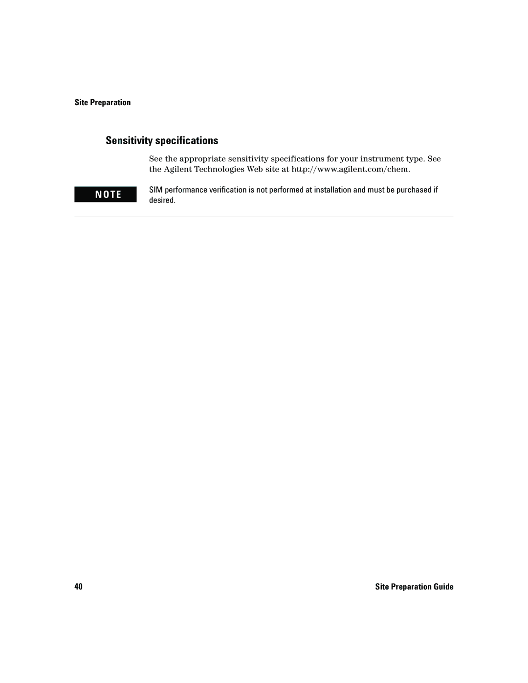 Agilent Technologies 5975 manual Sensitivity specifications 