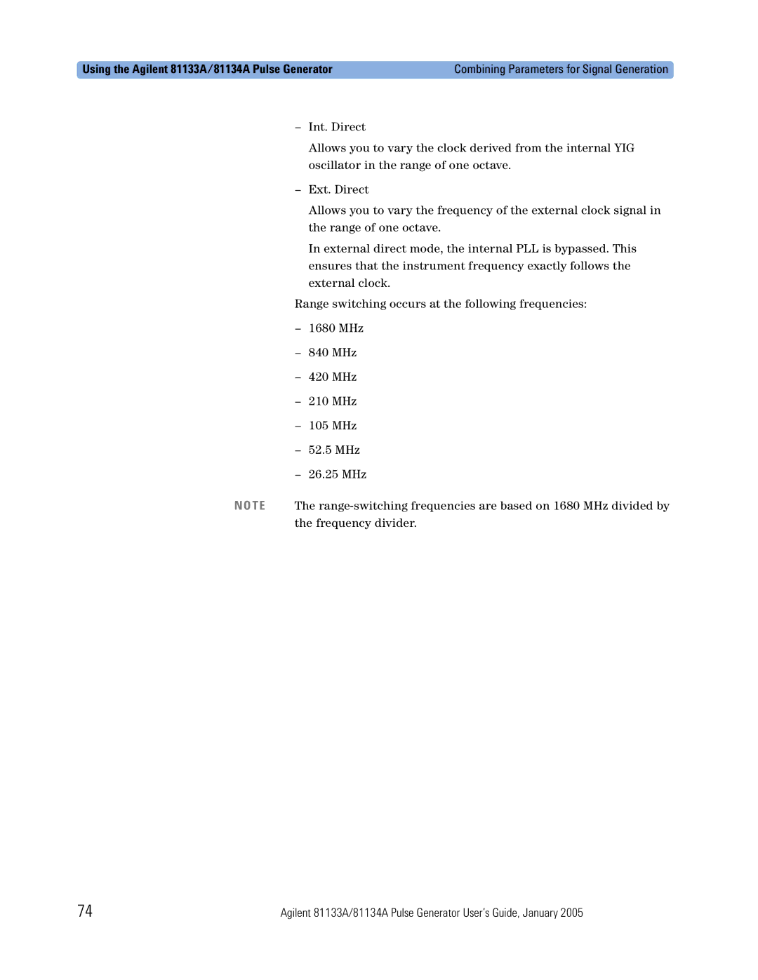 Agilent Technologies 5988-7401EN manual Using the Agilent 81133A/81134A Pulse Generator 