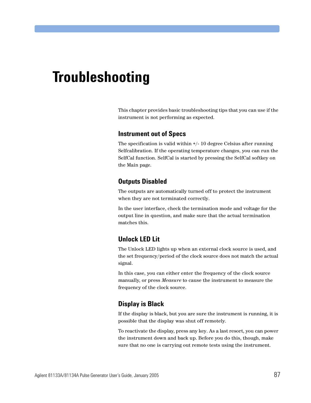 Agilent Technologies 5988-7401EN manual Troubleshooting 