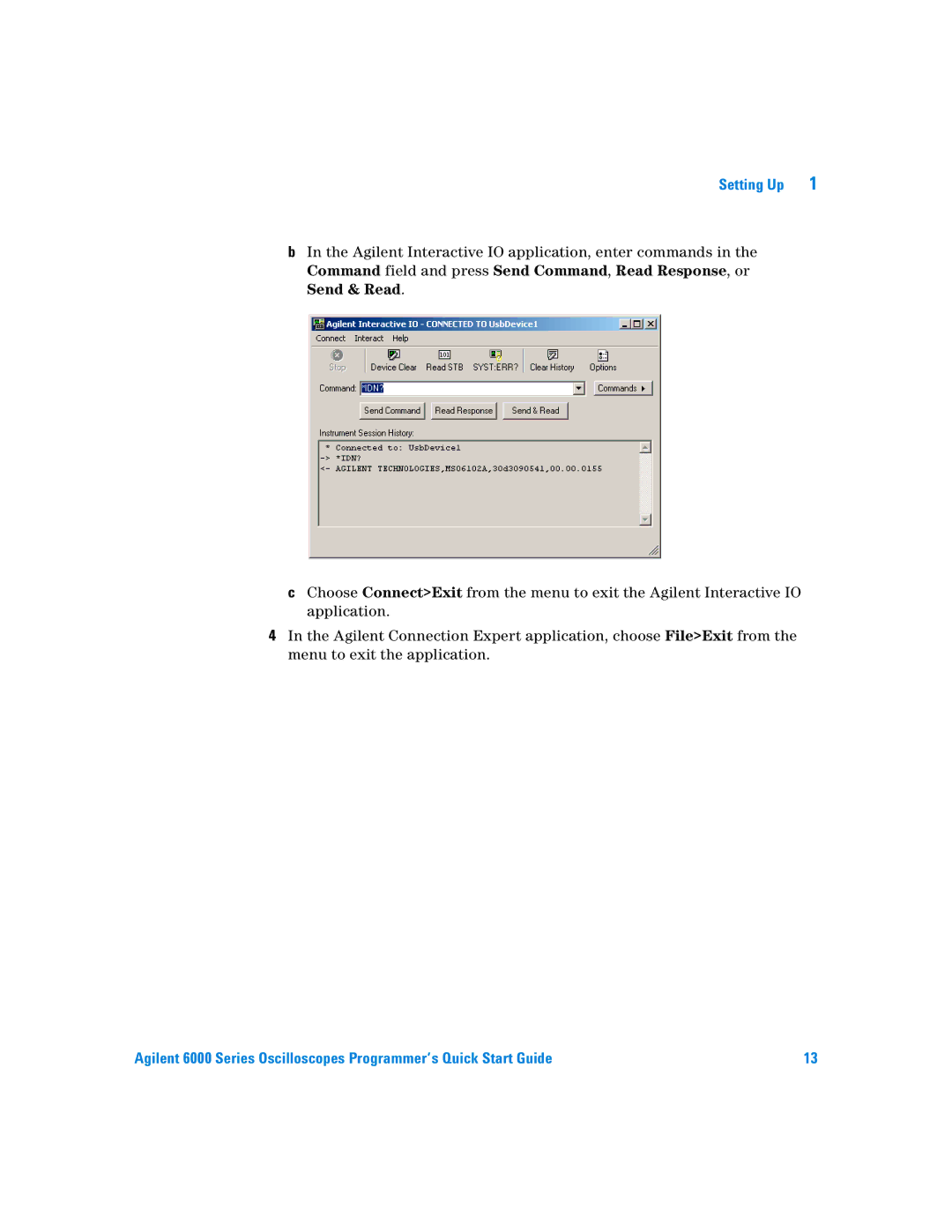 Agilent Technologies 6000 Series quick start Setting Up 