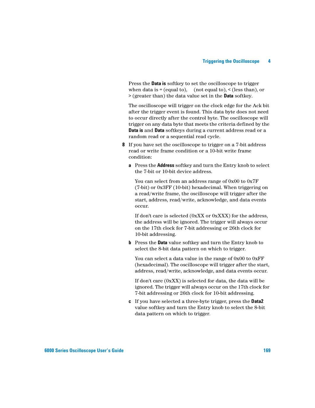 Agilent Technologies 6000 Series manual Series Oscilloscope User’s Guide 169 