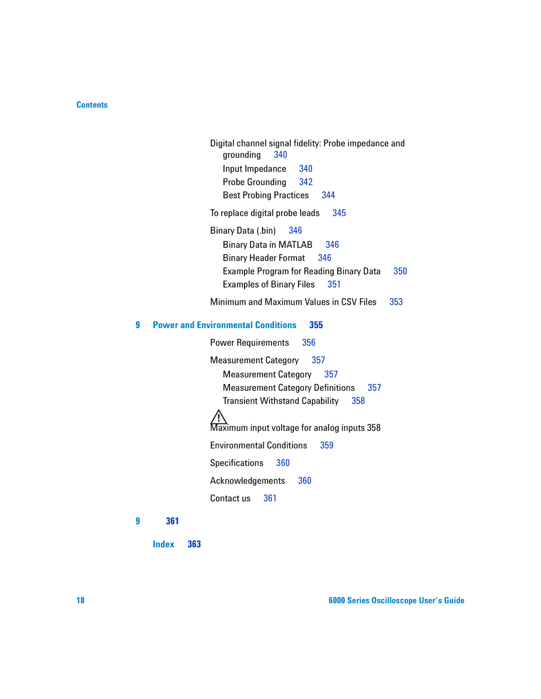 Agilent Technologies 6000 Series manual Index 