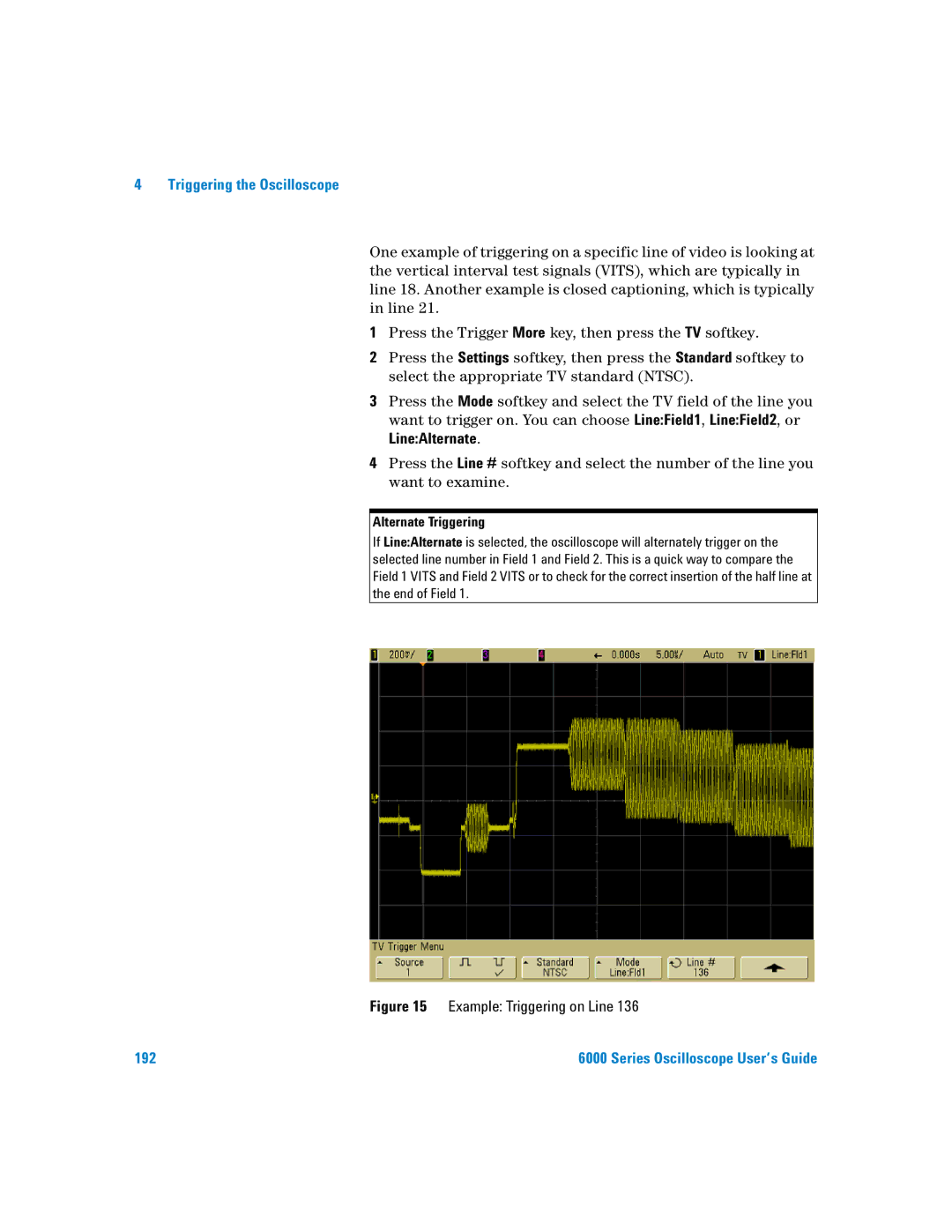 Agilent Technologies 6000 Series manual LineAlternate, Alternate Triggering 