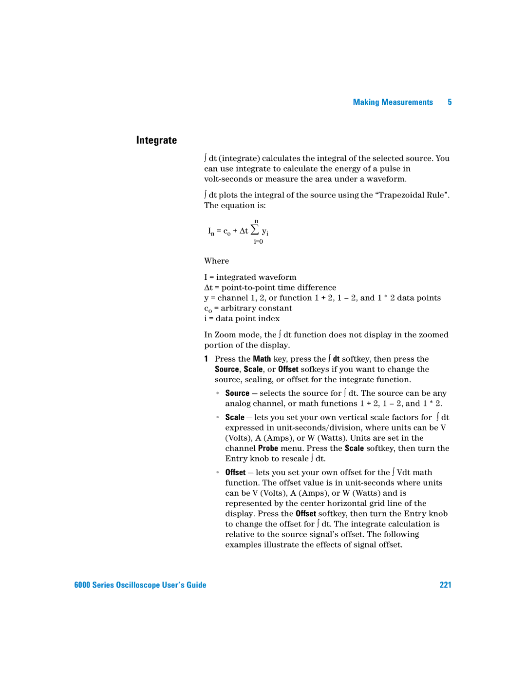 Agilent Technologies 6000 Series manual Integrate 