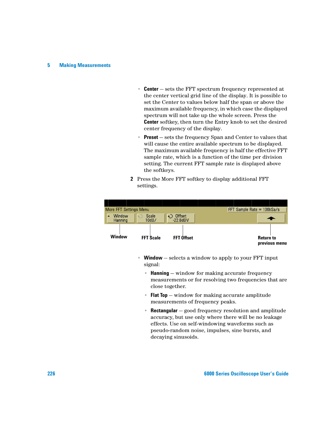 Agilent Technologies 6000 Series manual Window, Offset 