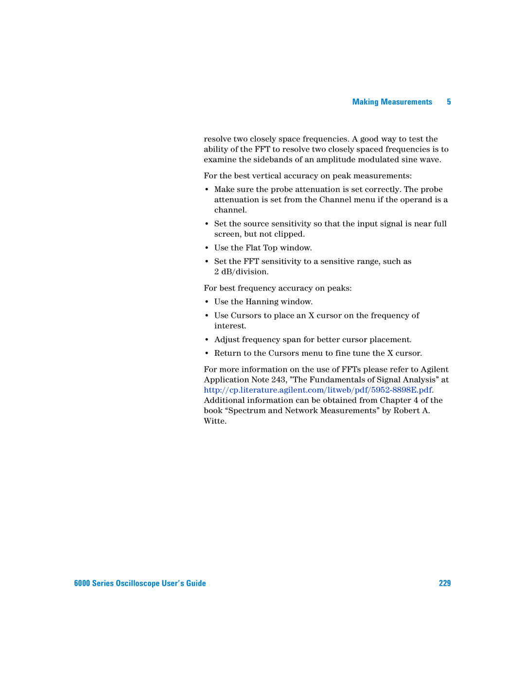 Agilent Technologies 6000 Series manual Series Oscilloscope User’s Guide 229 