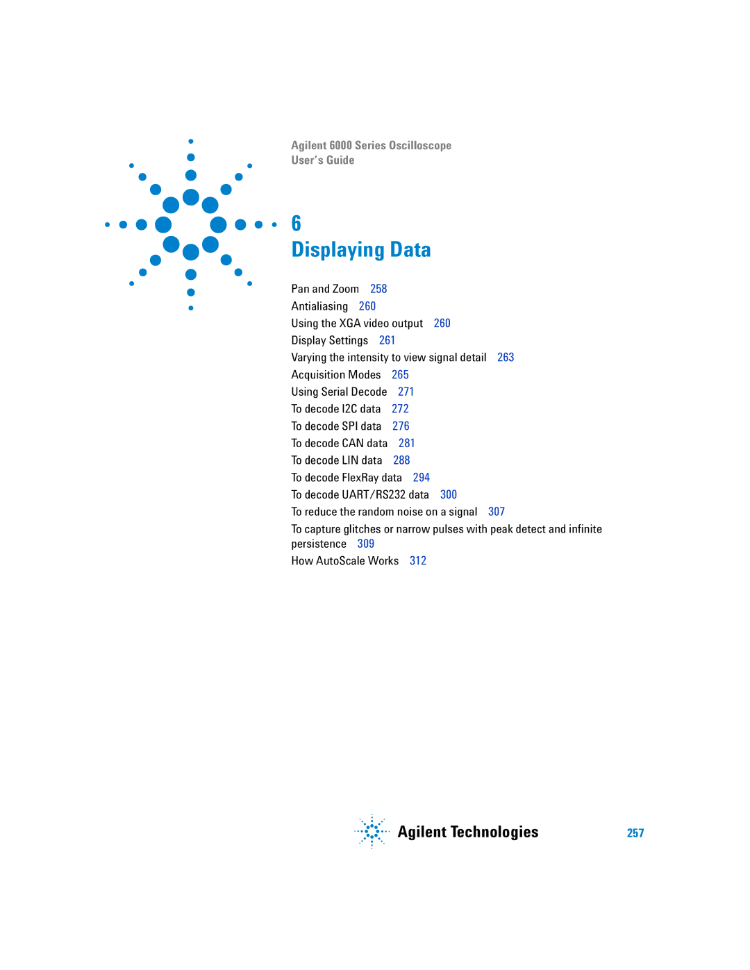 Agilent Technologies 6000 Series manual Displaying Data, Antialiasing 